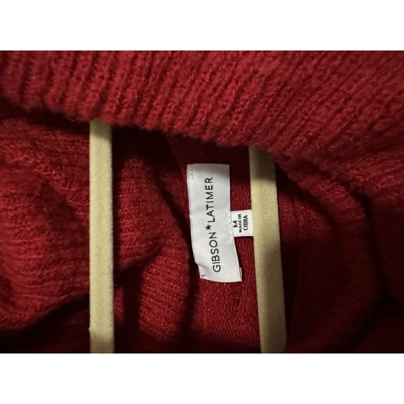 Gibson*Latimer - Gorgeous Red Cowl Neck Sweater - Size M - Picture 3 of 3